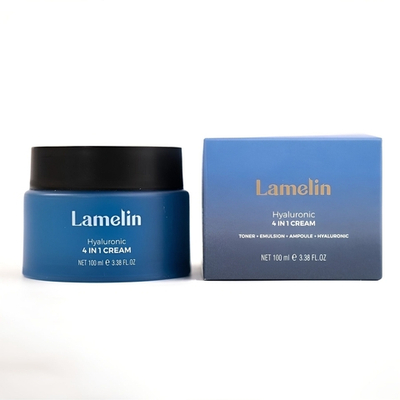 Lamelin Hyaluronic 4 in 1 cream, Гиалуроновый крем 4 в 1,  100 мл (увлажнение, антивозрастное действие)