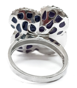 Ювелирное кольцо из серебра 925 пробы с эмалью