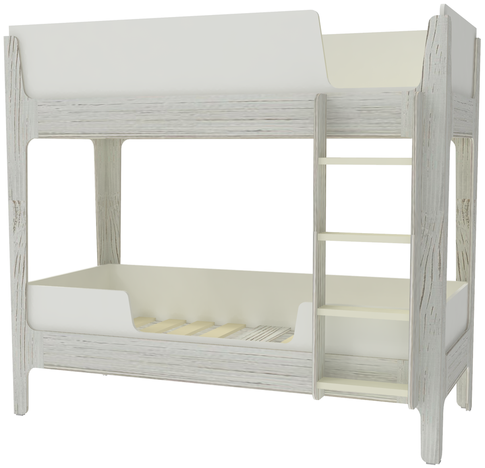 Кровать двухъярусная КарИВи Лотос Винтерберг Белый