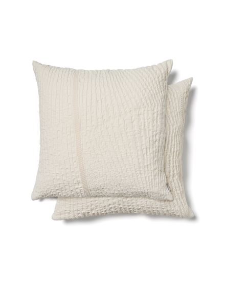 Комплект из 2 чехлов для подушек Raylo из хлопка с текстурой и полосками 50 x 50 см
