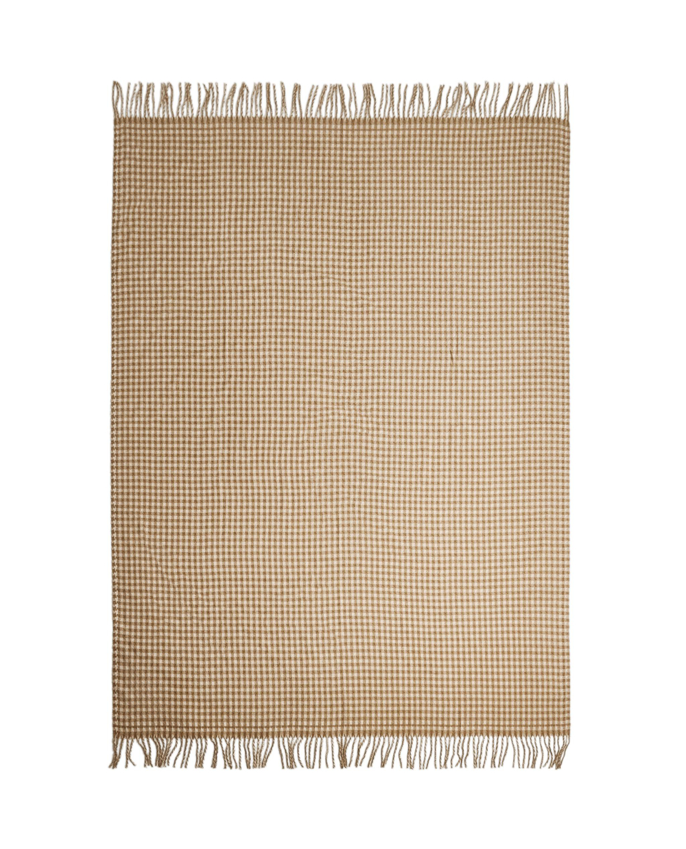 Zara Home плед из полиэстера, бежевый, в клетку