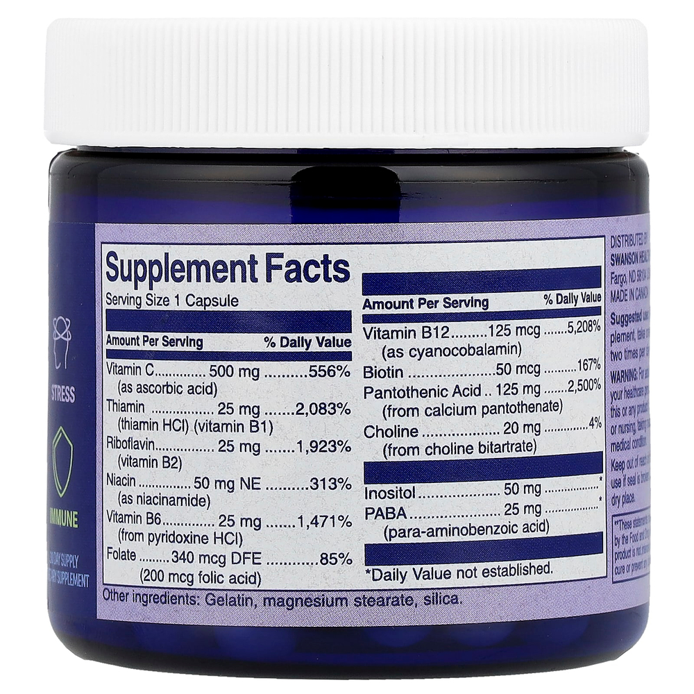 Swanson WIO, Stress Restore & Immune Reload ™, 30 капсул