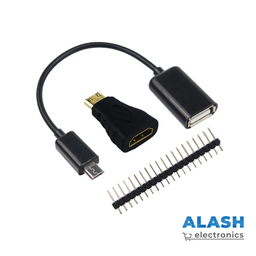 Набор аксессуаров для Raspberry Pi — mini-HDMI, micro-USB OTG, GPIO адаптер (3 в 1)