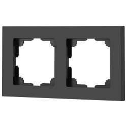 Рамка для розеток и выключателей Intro Accent 6-502-05 на 2 поста, СУ, антрацит | Intro