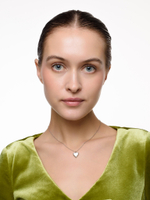 Колье "Mini Pearl Heart" Silver