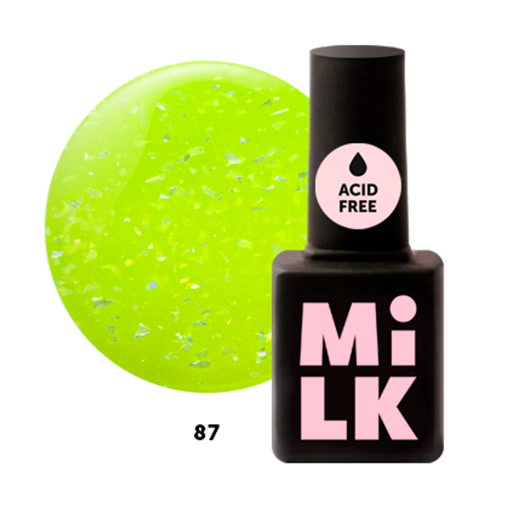 Milk Rainbow Base 87 Glowing Yellow - Бескислотная цветная база, 9мл.