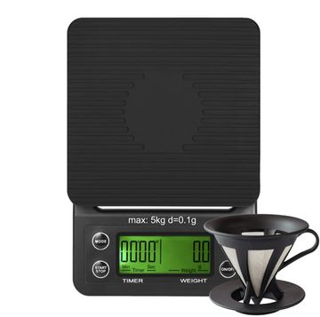 Электронные весы для кофе с таймером 0,1-5000 гр.