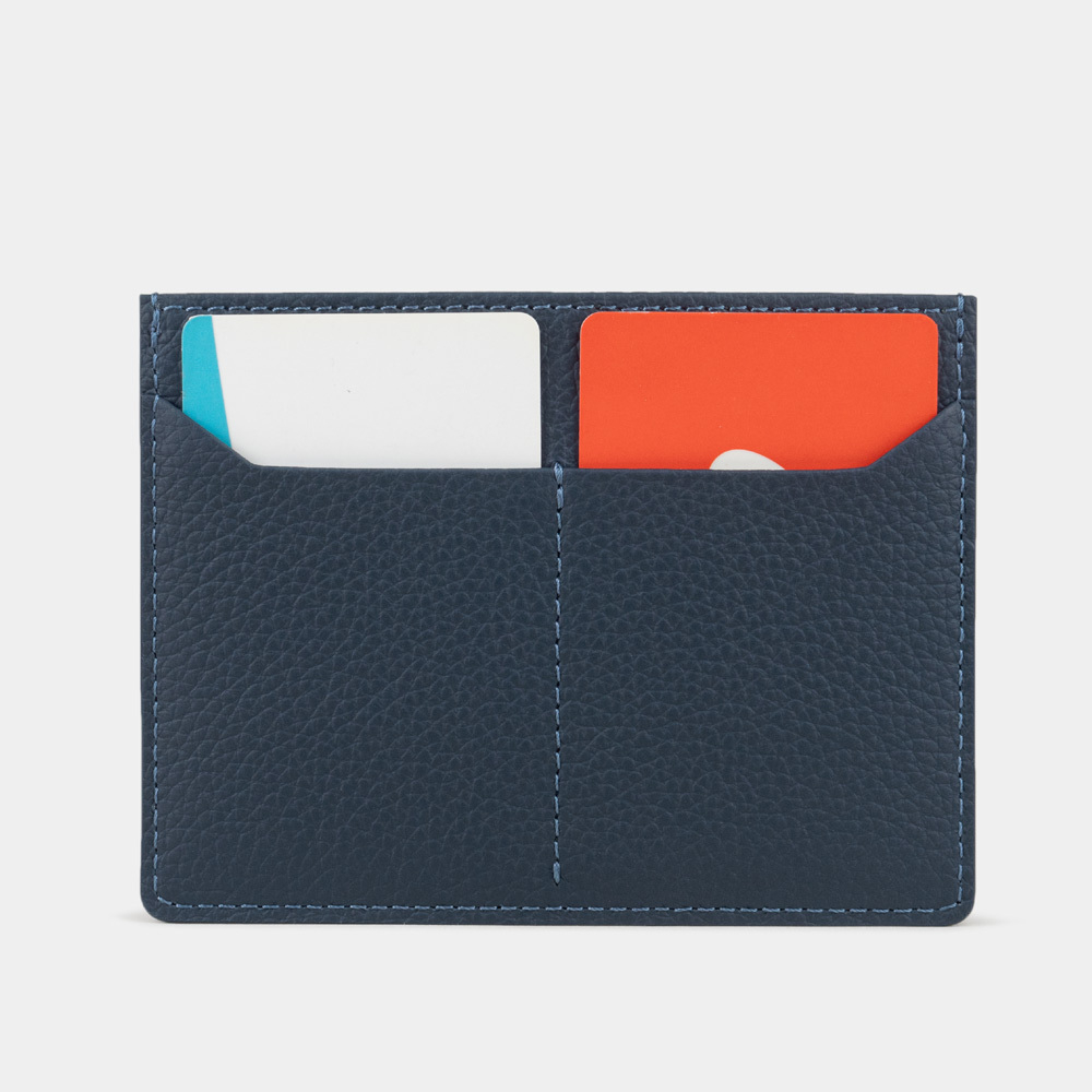 Обложка для автодокументов и паспорта Berlin из кожи теленка, синего цвета