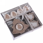 Набор свечей «Ёлочки» 16,5х15,5х3 см, шампань