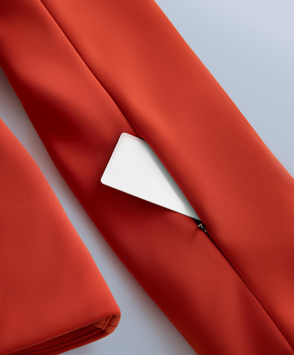 Oysho Супертонкая водонепроницаемая куртка Primaloft® SKI, ярко-оранжевый