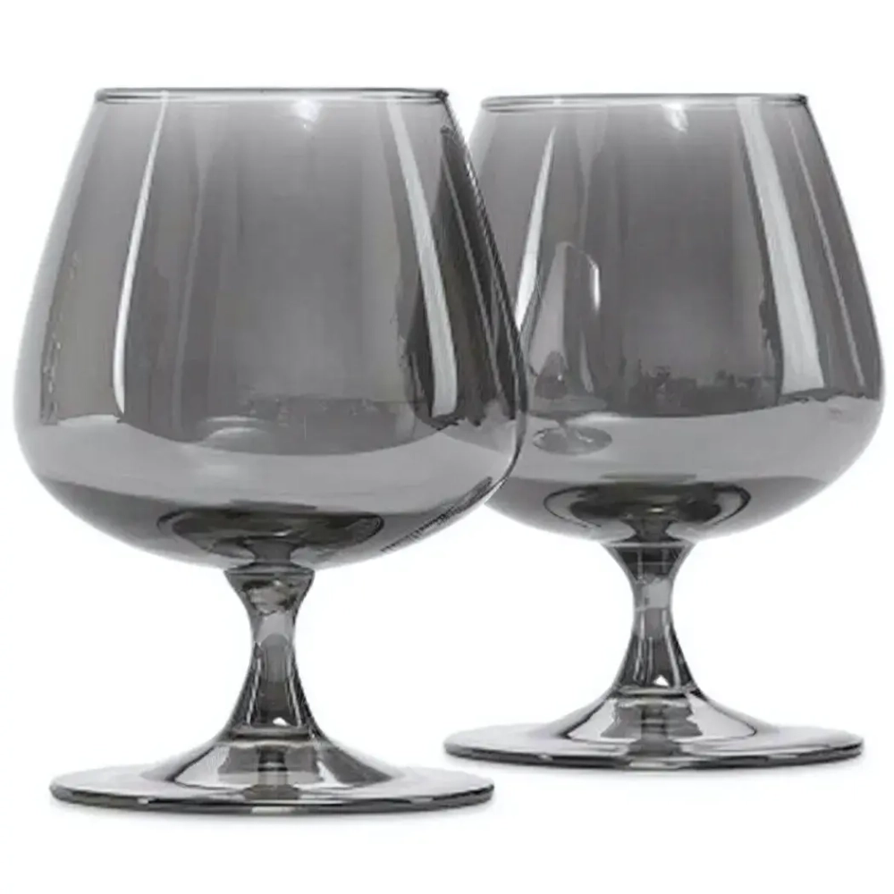 Набор бокалов для коньяка 410мл 2шт «Сияющий графит» P1567