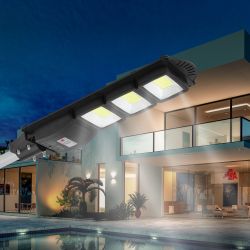 Консольный светильник ЭРА ERAKSC60-01 светодиодный уличный на солнечных батареях с датчиком движения 60W