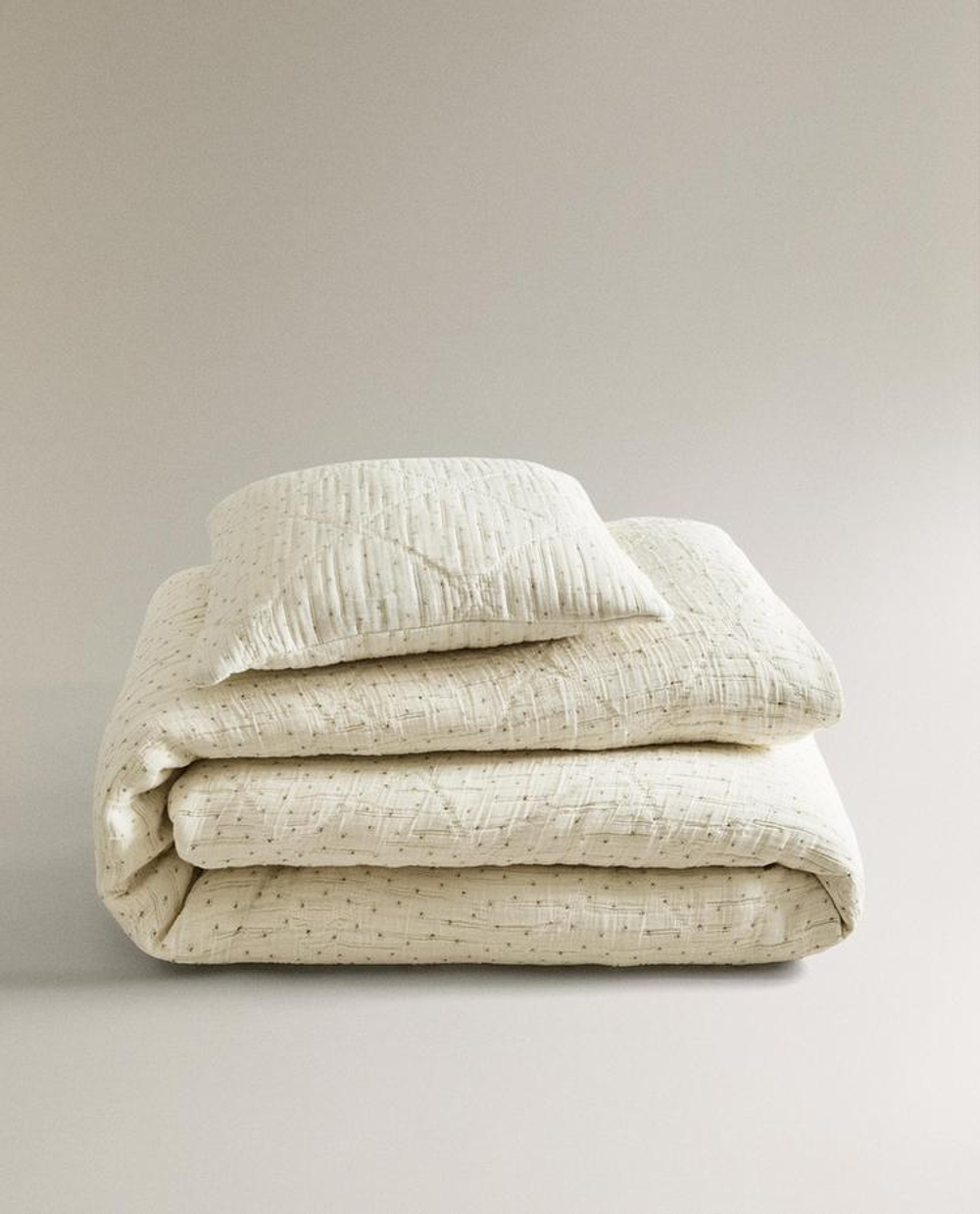 ZARA HOME ДЕТСКОЕ ПОКРЫВАЛО ИЗ МУСЛИНА, ЗЕЛЕНЫЙ