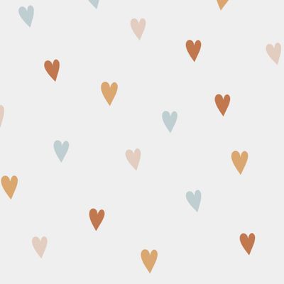 Узор сердечки в пастельных тонах