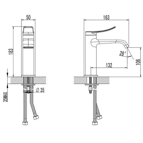 Смеситель для раковины Azario Ability AZ-VQR168331PA матовый черный