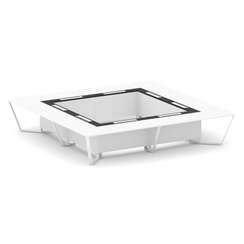 Steel Meet Стол переговорный квадратный KM-PR.B.SP-20K2 Белый Бриллиант/Графит Глянец/Металл Белый 4