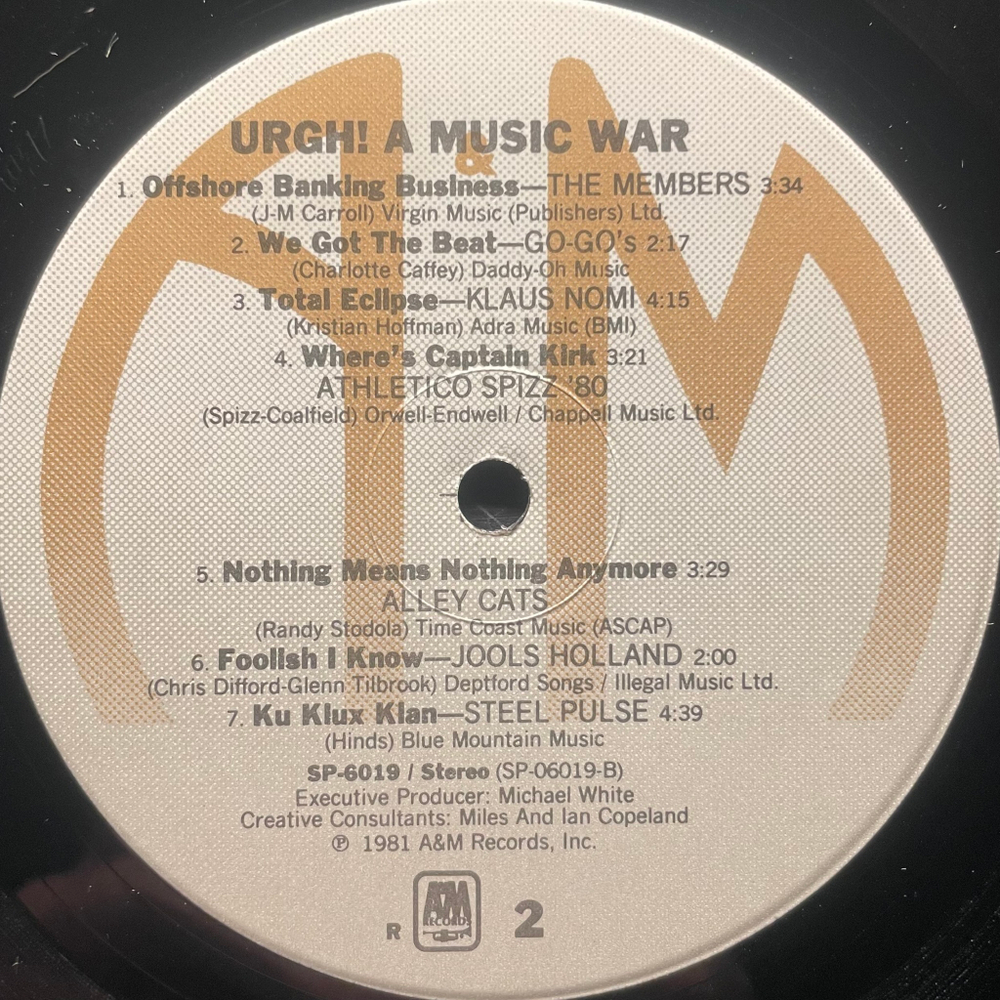 Сборник URGH! A Music War 2LP (США 1981г.)