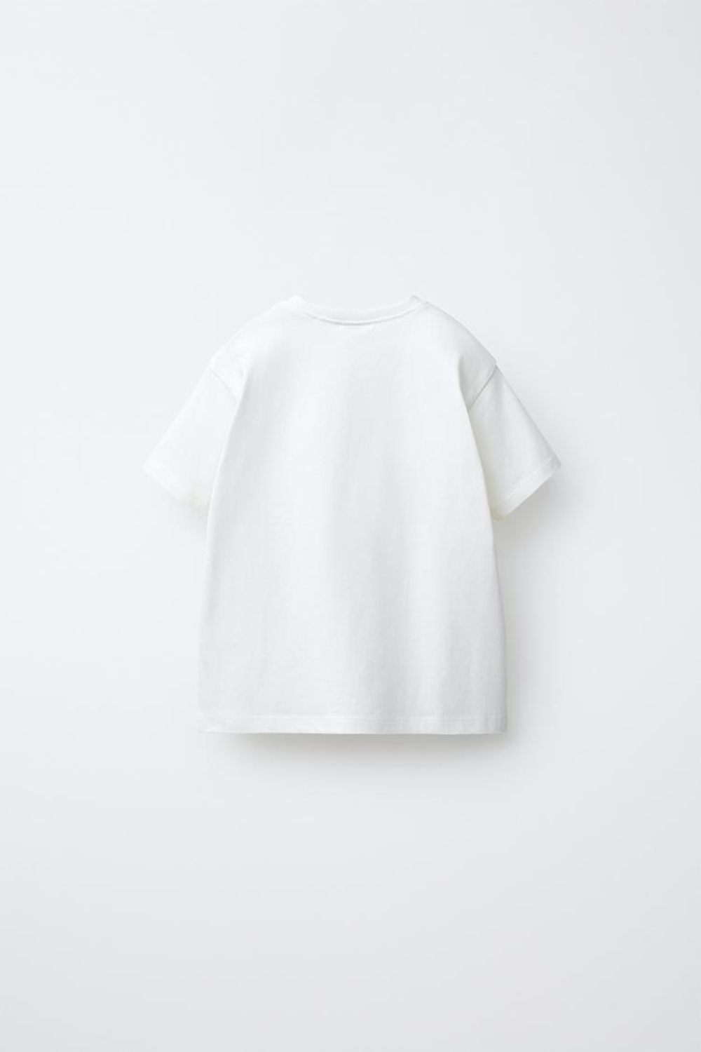 ZARA ФУТБОЛКА С БАНТАМИ КРЮЧКОМ, ЖЕЛТОВАТО-БЕЛЫЙ