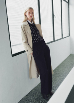 Джемпер в полоску с воротником поло