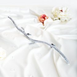 Ручка скоба мебельная Арт Бранч long Античное серебро