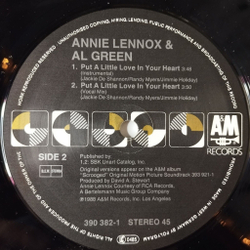 Винтажная виниловая пластинка LP Annie Lennox and Al Green Put A Little Love In Your Heart Новая Рождественская Сказка (Germany 1988) Maxi Single