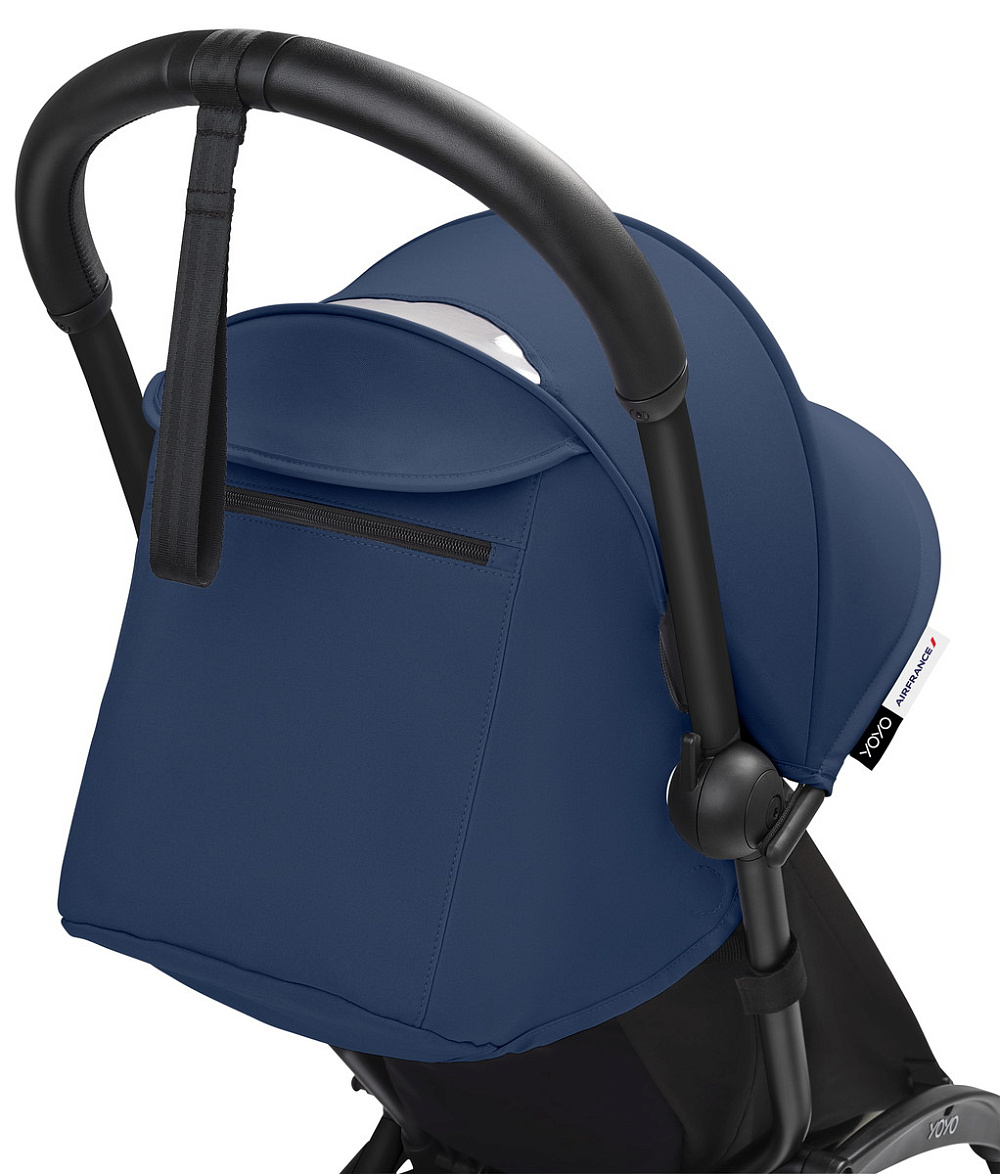 Коляска прогулочная Stokke YOYO3 рама чёрная Black Air France Blue