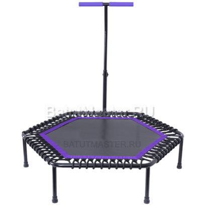 Каркасный батут с Т-образной ручкой, диаметр 4 фт, черно - фиолетовый