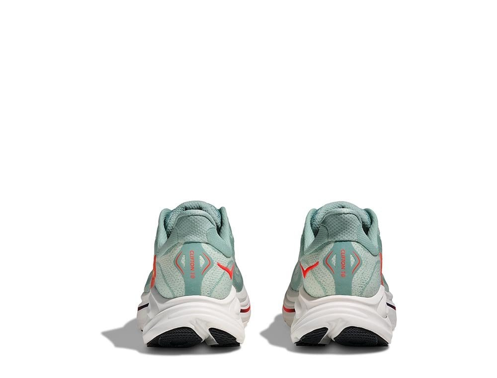 Мужские беговые кроссовки Hoka Clifton 10 M зелёно-оранжевые