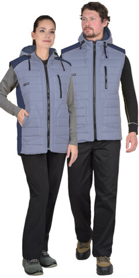 Жилет СИРИУС-УРБАН голубой с темно-синим