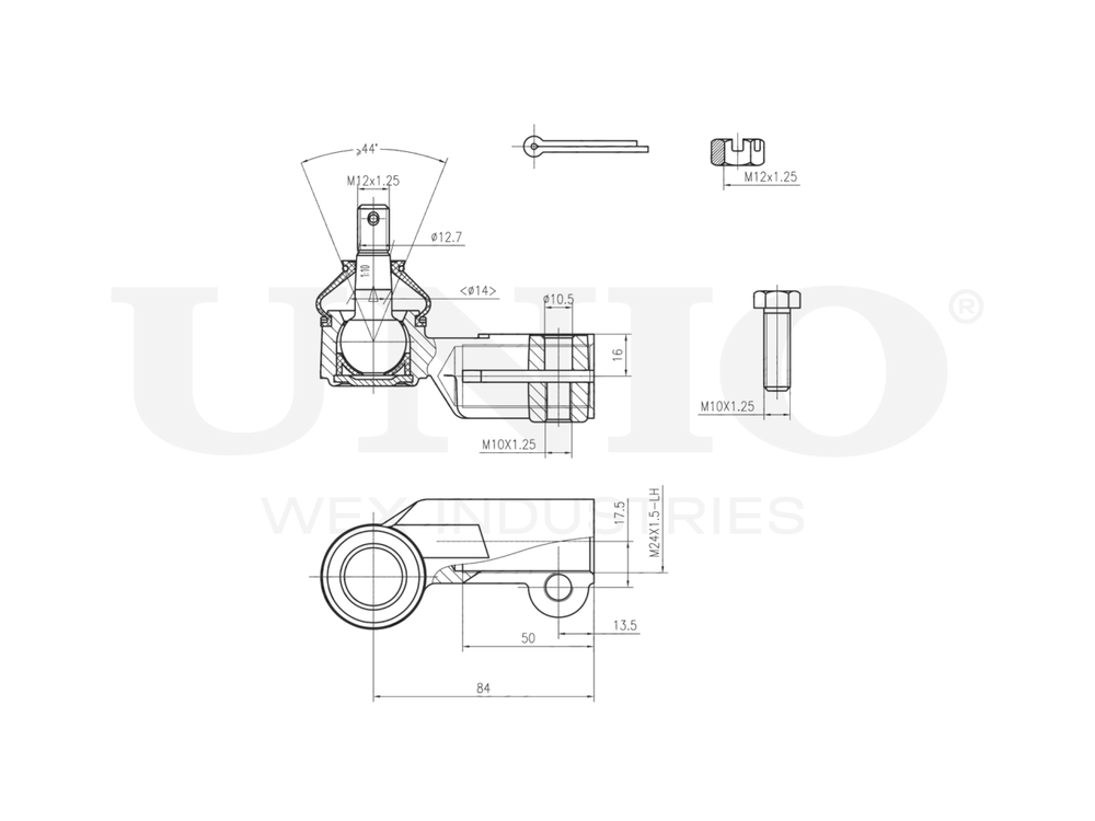 Наконечник рулевой правый UNIO SSP-10127