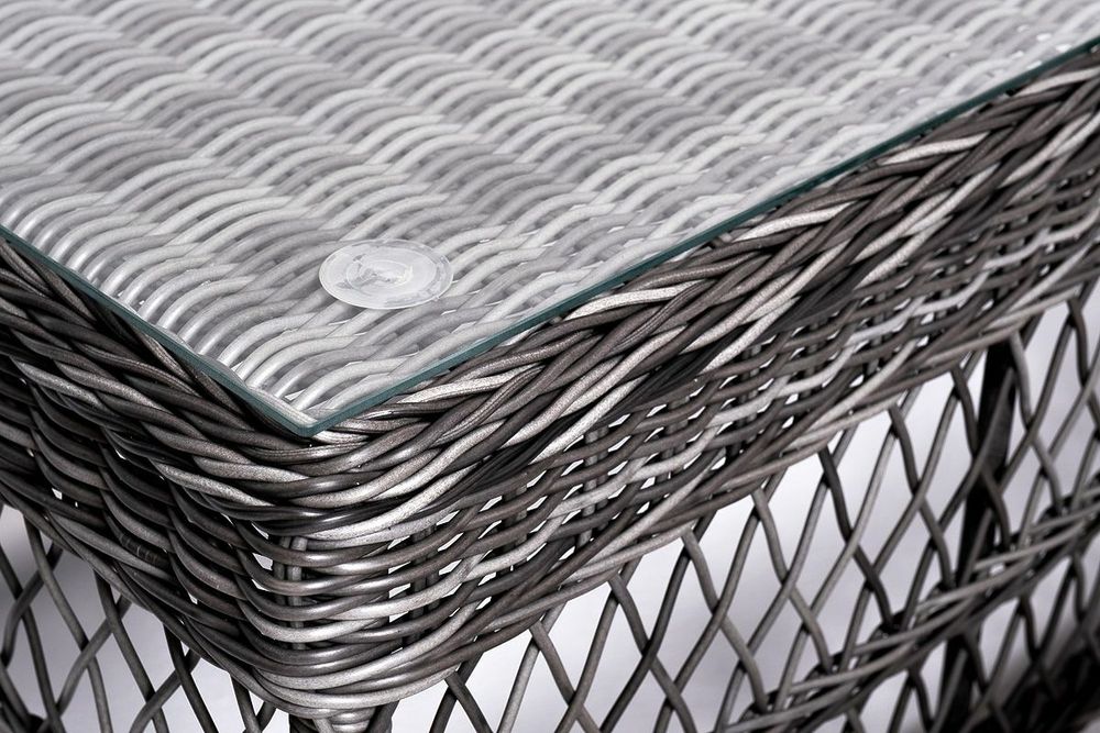 "Асти" лаунж-зона из искусственного ротанга на 4 персоны, цвет графит