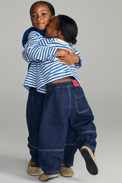 ZARA ZARA TIMELESS — ФУТБОЛКА В ПОЛОСКУ, СИНИЙ/БЕЛЫЙ