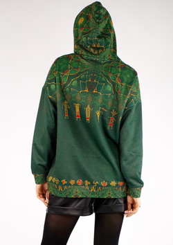 Худи «Петроглифы», принт по мотивам наскальных рисунков североамериканских индейцев