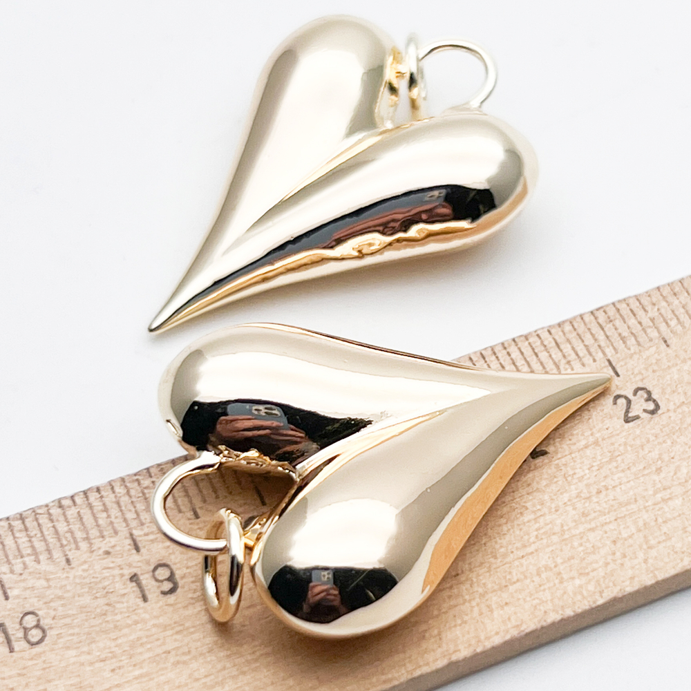 Подвеска Сердце (большое!), цвет золото, размер 38*27 мм, цена за 1 шт