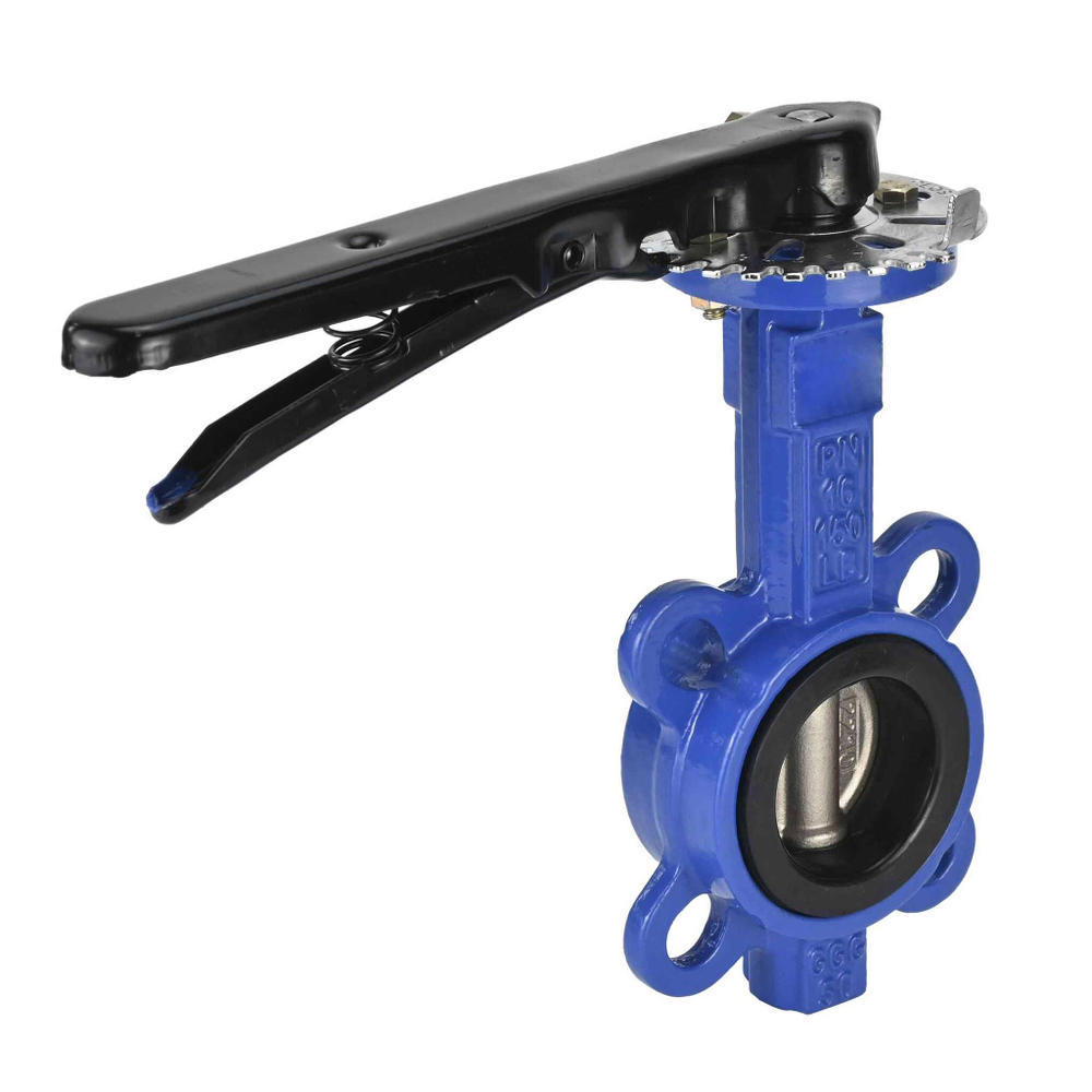 Water Butterfly Valve Elephant WBV1332N-2W-Fb-H body material - Cast iron GGG50, disk material - Stainless steel 316L, seal - NBR with handle