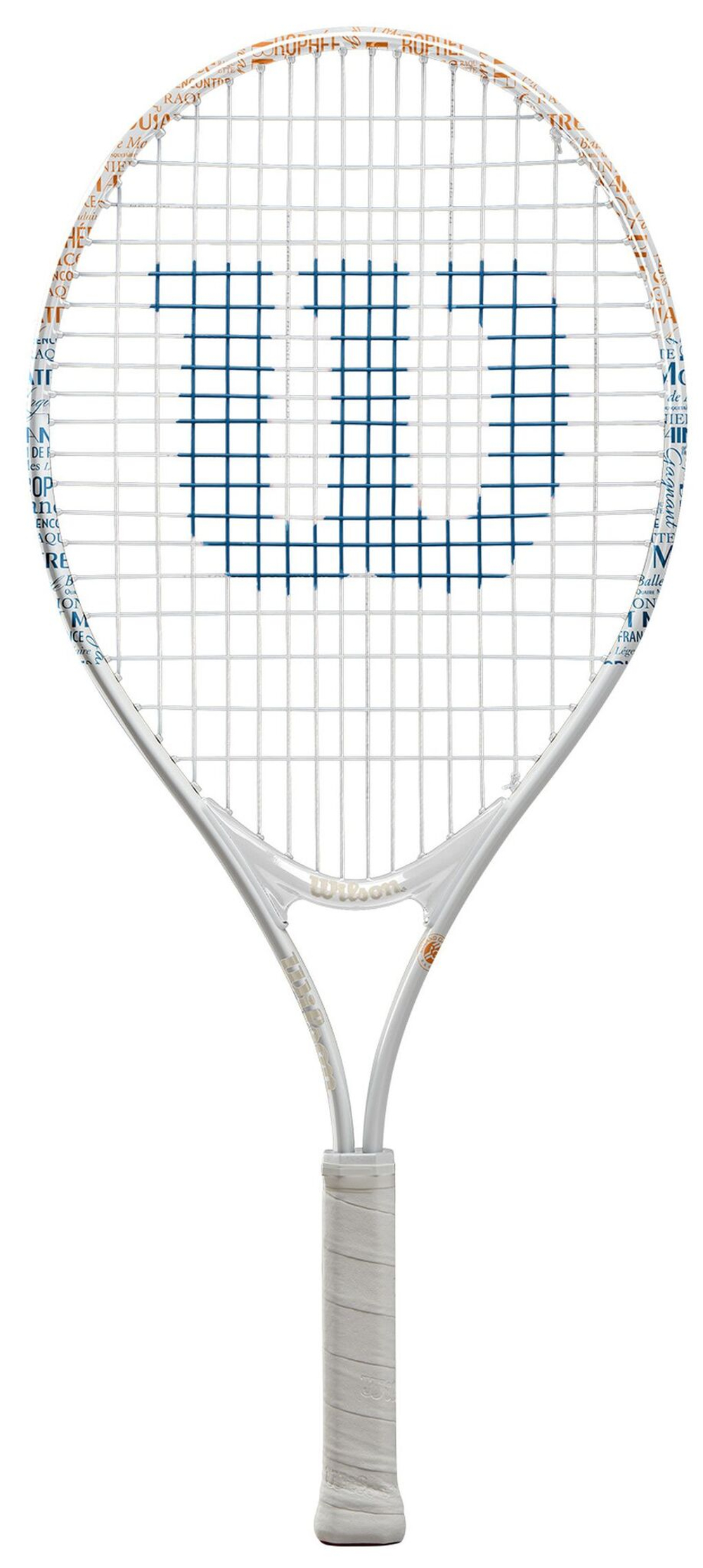 Детская теннисная ракетка Wilson Roland Garros Elite 25 - white/blue/clay red