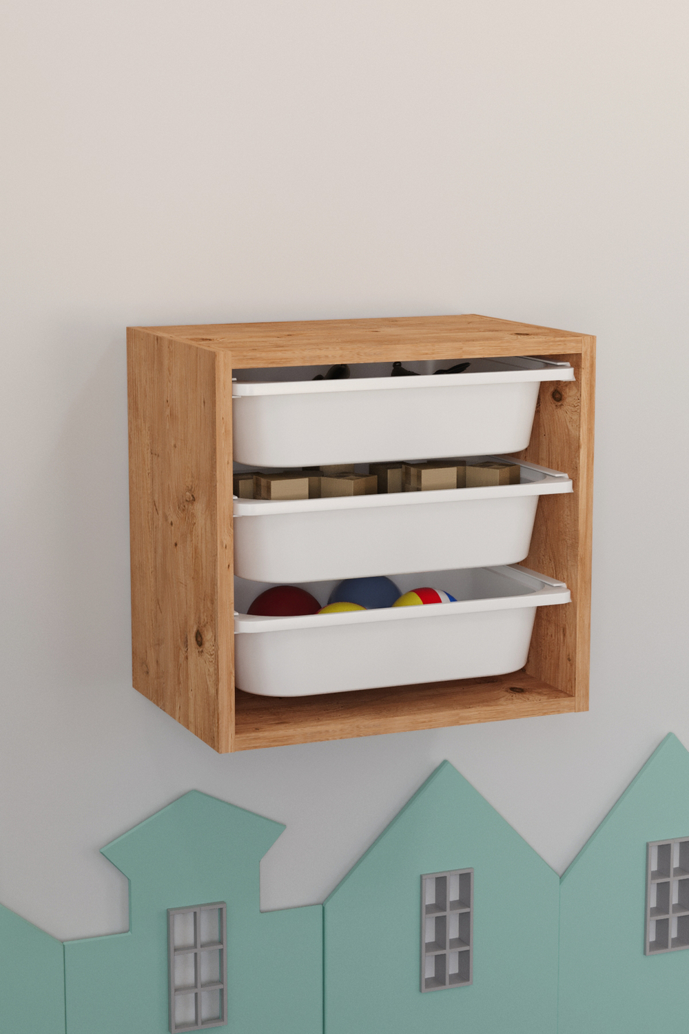 Стеллаж BEYZA подвесной - сосна