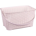 Корзина Плетенка 3л прямоугольная (с ручкой)(белый) (комплект 20 шт)