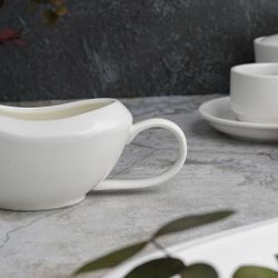 Соусник 160 мл 16,5*6,5 см с ручкой белый фарфор P.L. Proff Cuisine [6]