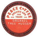 Peace Coffee, Organic Tree Hugger, темная обжарка, 12 стручков по 9,25 г (0,32 унции)