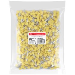 Наконечник-гильза ЭРА NO-225-76 (двойной) НШвИ 6,0-14 с изолированным фланцем (упаковка 500 шт.) | Наконечники слаботочные