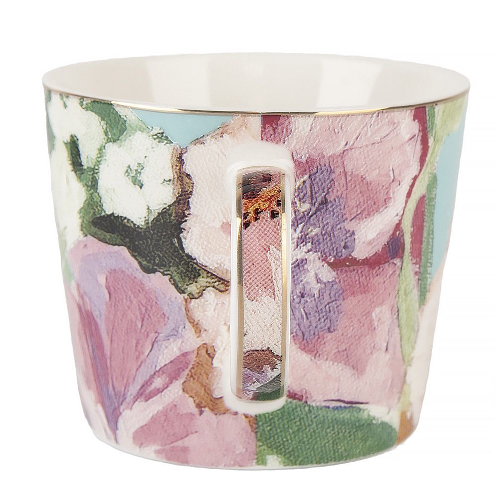 Набор чайный 4пр. "Flowers" (2 персон) v=220мл (фарфор) (подарочная упаковка)