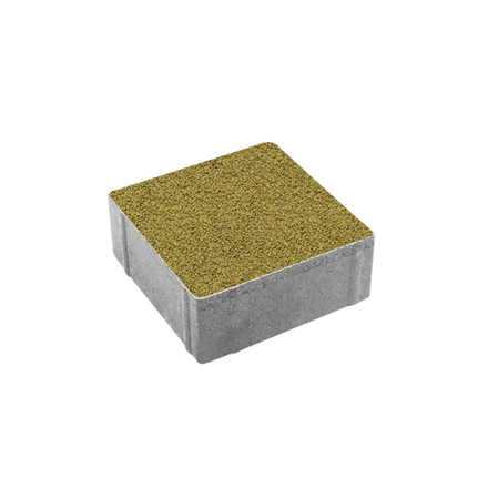 Тротуарная плитка КВАДРАТ 200х200 мм - Гранит Желтый