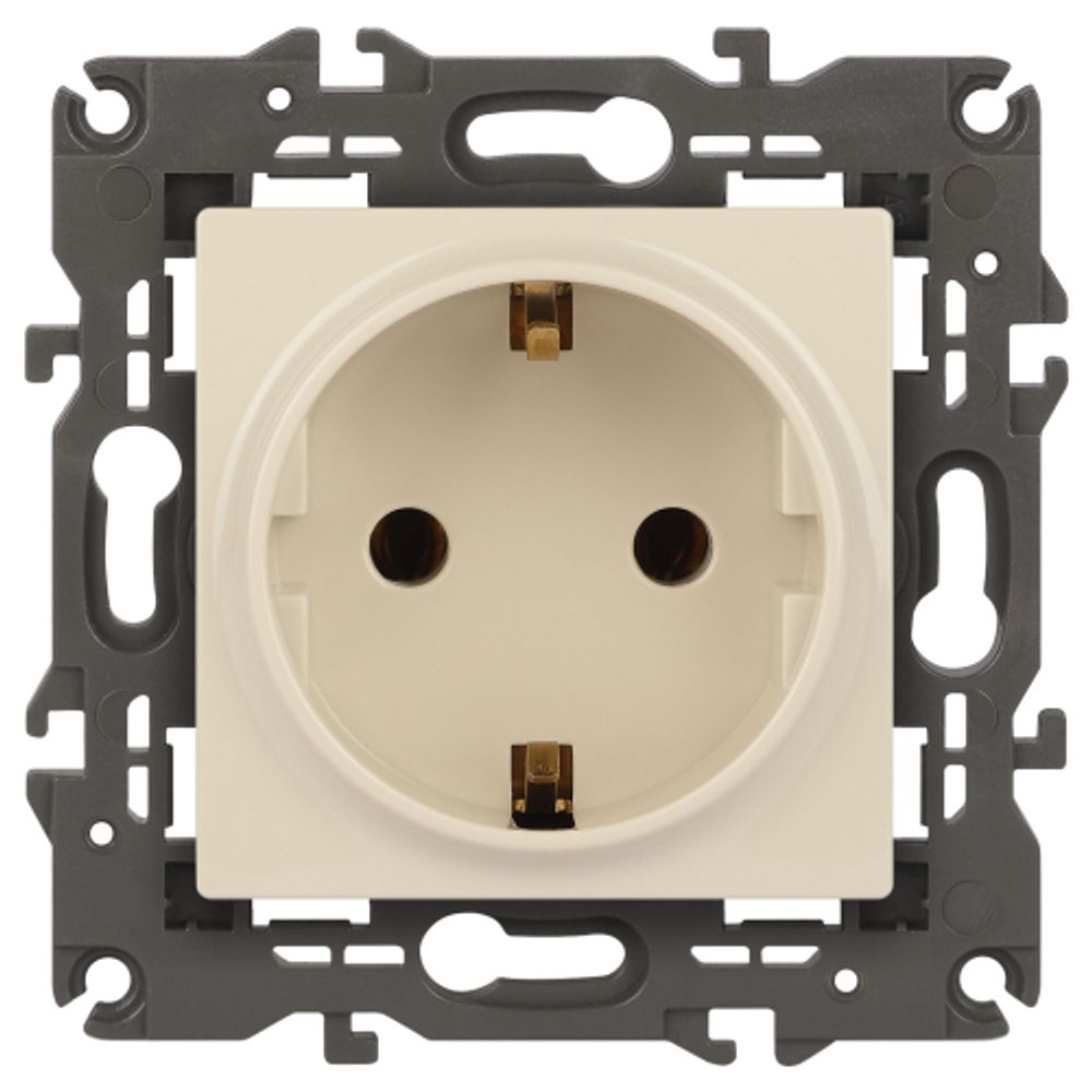 14-2101-02 ЭРА Розетка 2P+E Schuko, 16A-250В, IP20, Эра Elegance, сл.кость