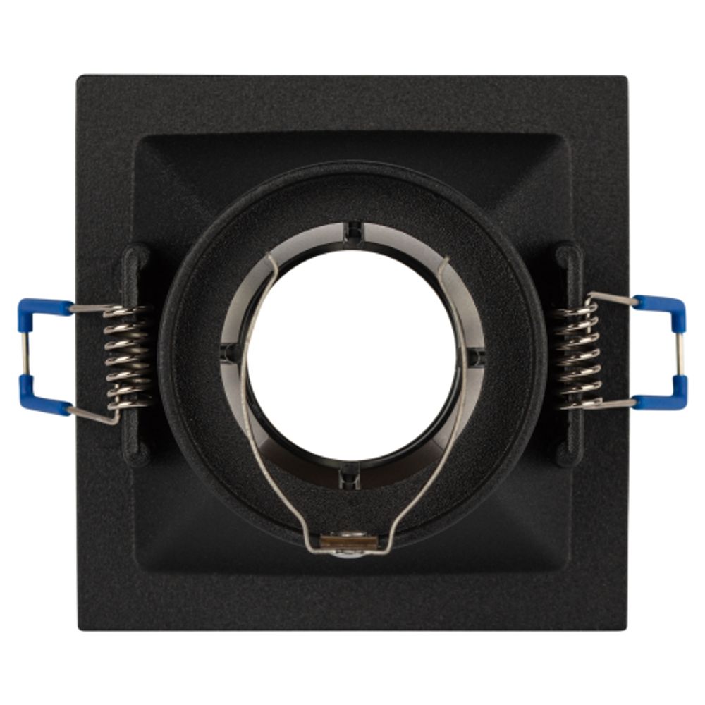 Встраиваемый светильник декоративный ЭРА KL102 BK/CH MR16 GU5.3 черный хром | Декоративные встраиваемые светильники