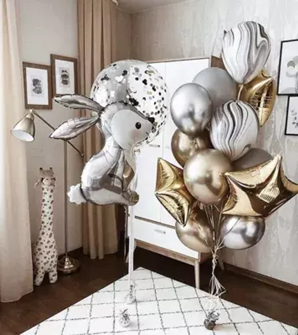 Букет шаров с Зайкой