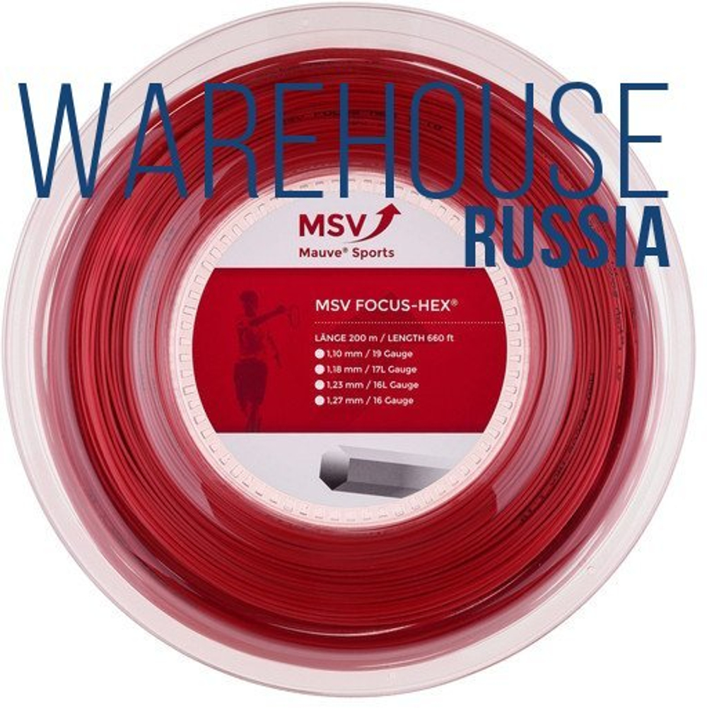 Теннисные струны MSV Focus Hex (200 m) - красный