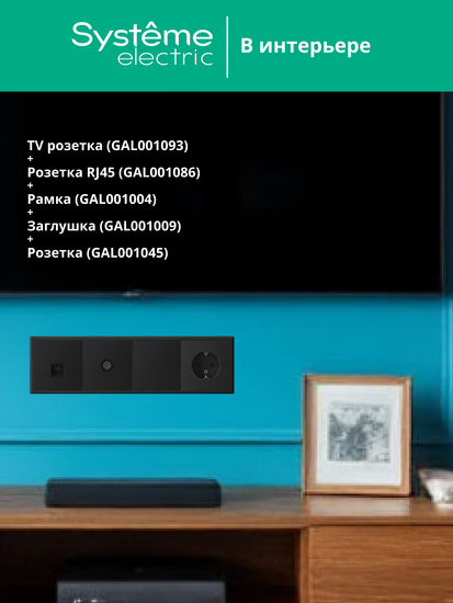 Антенна TV ArtGallery коннектор механизм карбон SE GAL001093