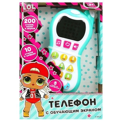 Обучающий телефончик "Лол" 200 стихов, песен, звуков, на бат. коробка HT1066-R6 (Умка)