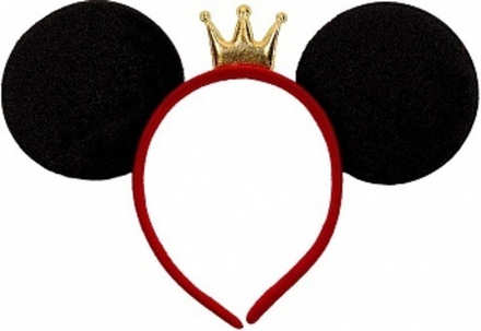 Ободок Мышка Принцесса, Черный, Металлик